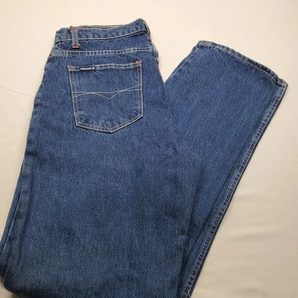 Jordache Mom Jeans Size 13/14 Long Dark Blue EUC